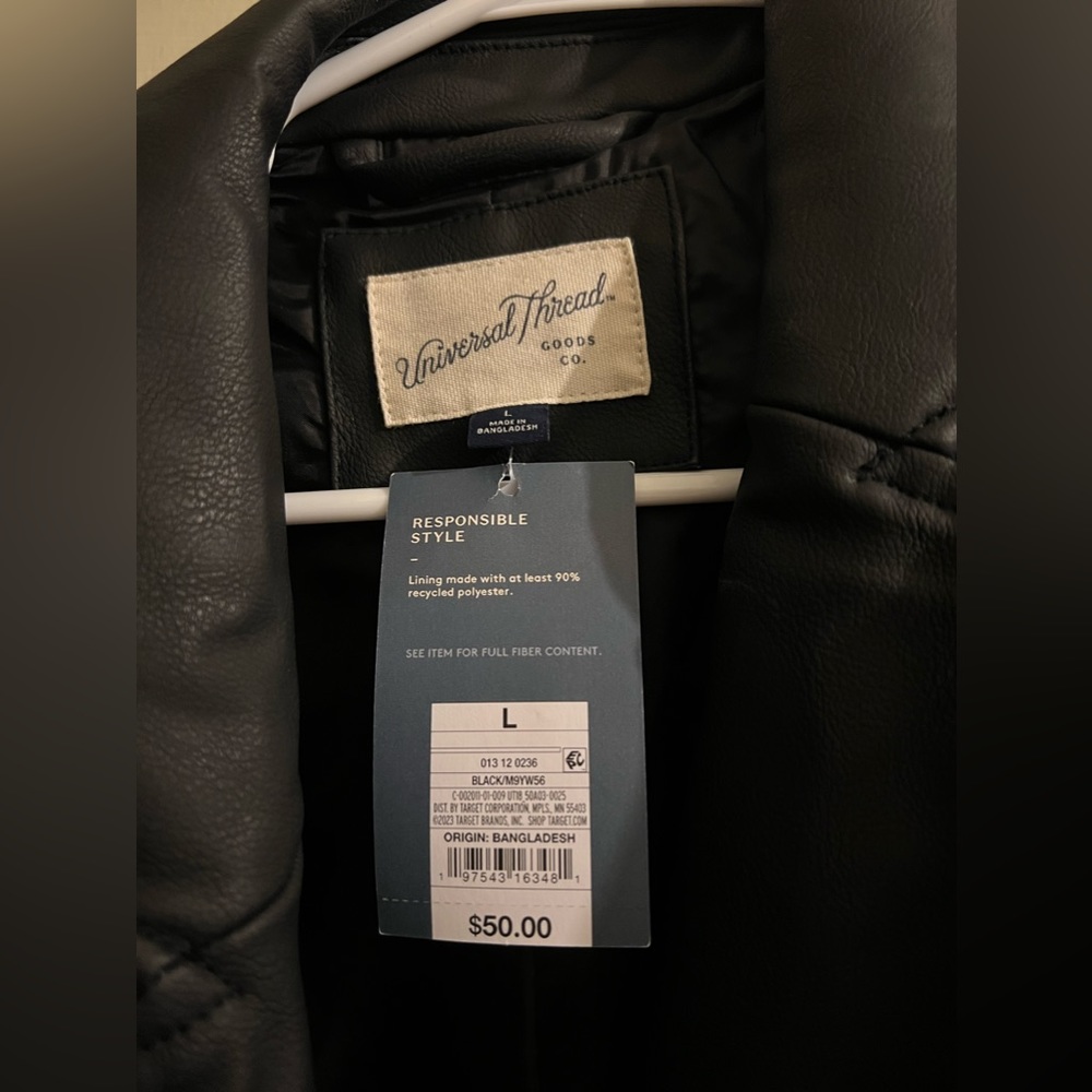Target Universal Thread Black Leather Jacket